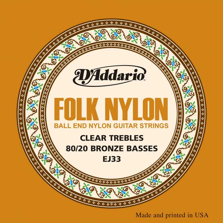 DADDARIO FOLK NYLON Струны для акустической гитары, 28-45