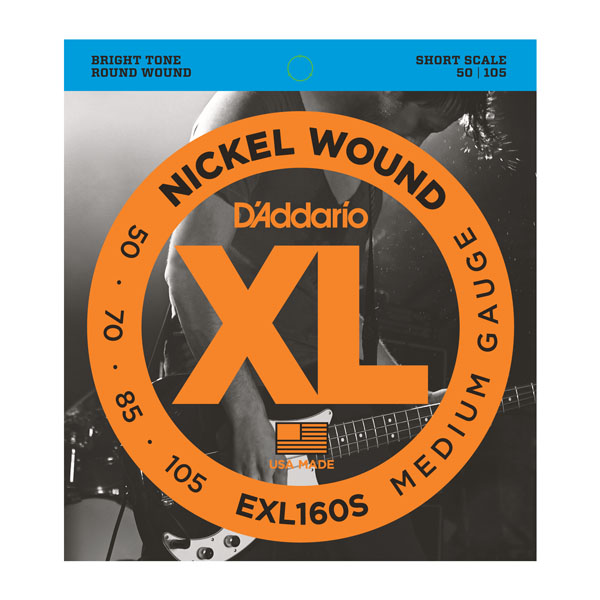DADDARIO XL NICKEL WOUND EXL160S Струны для бас-гитары, 50-105