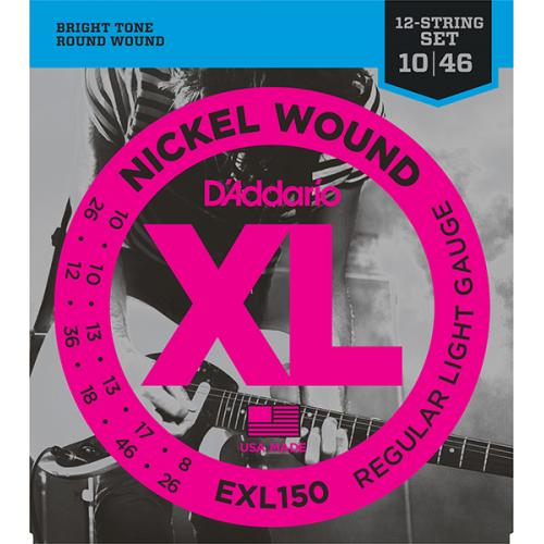 DADDARIO XL NICKEL WOUND Струны для 12-струнной электрогитары, 10-46