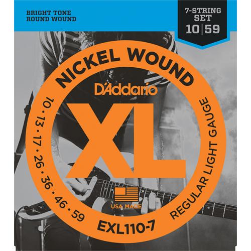 DADDARIO XL NICKEL WOUND Струны для 7-струнной электрогитары, 10-59