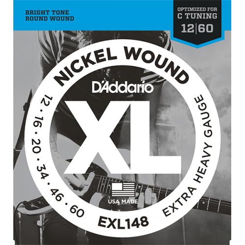 DADDARIO XL NICKEL WOUND Струны для электрогитары, 12-60