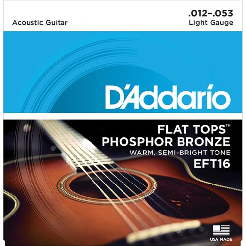 DADDARIO FLAT TOPS EFT16 Струны для акустической гитары, 12-53